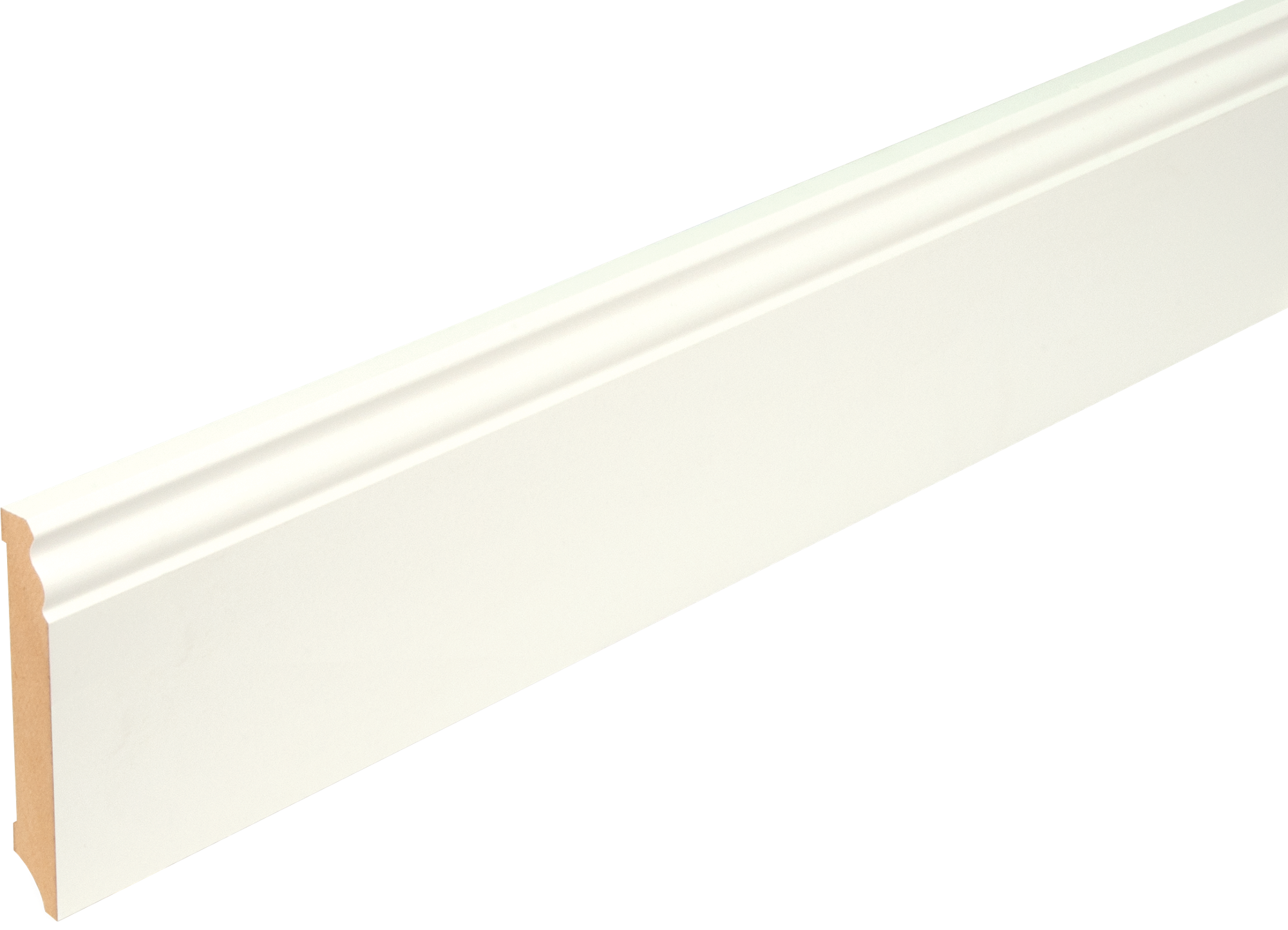 MDF Skirting, white lacquer, Old German Prof., 18x120x2500mm
